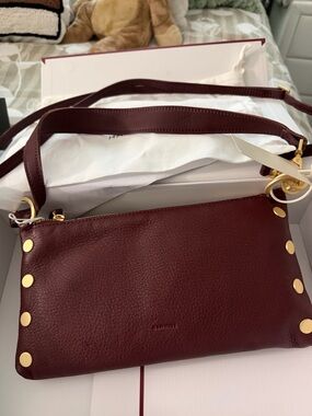 Women's Leather Crossbody Bag in Deep Burgundy hammitt